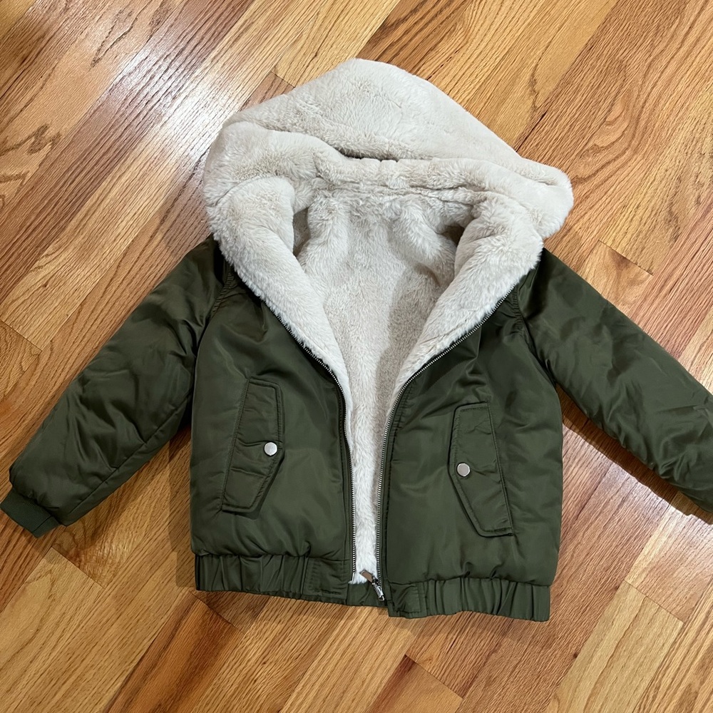 Zara Girls Sz 10 reversible bomber jacket